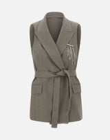 Gilet chevron con cintura CF5259T054A M9770 LIU-JO 