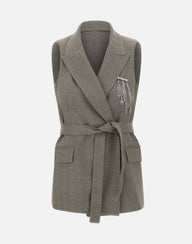Gilet chevron con cintura CF5259T054A M9770 LIU-JO 