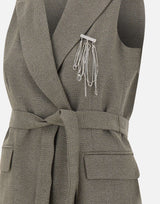 Gilet chevron con cintura CF5259T054A M9770 LIU-JO 