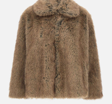 LIU-JO Pelliccia ecologica BROWN Donna 