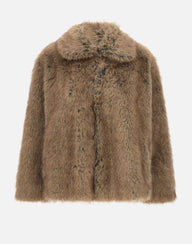 LIU-JO Pelliccia ecologica BROWN Donna 