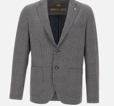 MANUEL RITZ Blazer in cotone stretch GREY Uomo 