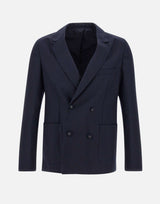 OFFICINE GENERALE Blazer "Leon"  in lana BLUE Uomo 