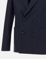 OFFICINE GENERALE Blazer "Leon"  in lana BLUE Uomo 
