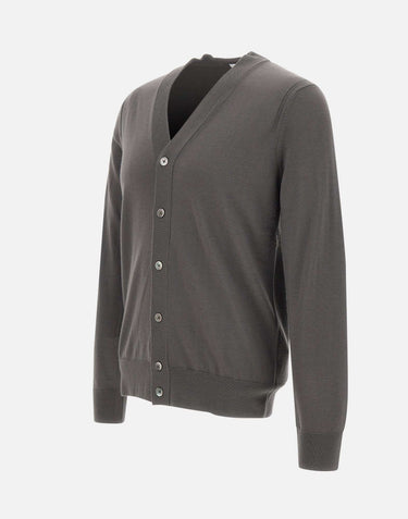 PAOLO PECORA Cardigan in lana GREY Uomo 