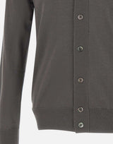 PAOLO PECORA Cardigan in lana GREY Uomo 