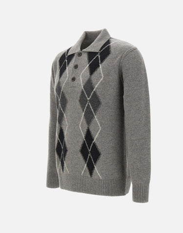 PAOLO PECORA Maglia in lana GREY Uomo 