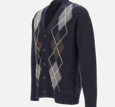 PAOLO PECORA Cardigan in lana BLUE Uomo 