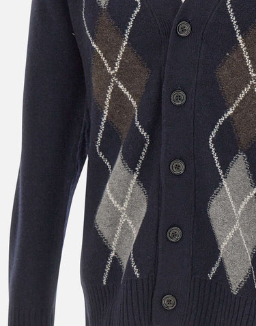 PAOLO PECORA Cardigan in lana BLUE Uomo 