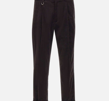 PAOLO PECORA Pantaloni in velluto BROWN Uomo 