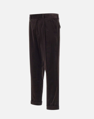 PAOLO PECORA Pantaloni in velluto BROWN Uomo 