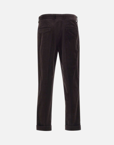 PAOLO PECORA Pantaloni in velluto BROWN Uomo 