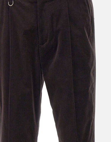 PAOLO PECORA Pantaloni in velluto BROWN Uomo 