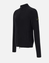 "Ribbed Zip Up Cardigan" PMG25 BLACK PREMIATA 