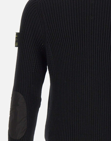 "Ribbed Zip Up Cardigan" PMG25 BLACK PREMIATA 