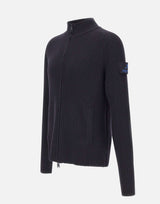 "Ribbed Zip Up Cardigan" PMG25 BLUE PREMIATA 