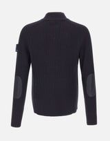 "Ribbed Zip Up Cardigan" PMG25 BLUE PREMIATA 