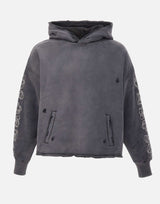 Felpa "HWT Gothic Outline Hoodie" M4104 HFBG425BLACK PURPLE BRAND 