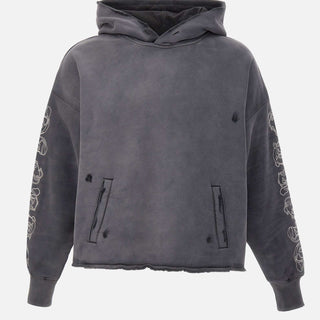 Felpa "HWT Gothic Outline Hoodie" M4104 HFBG425BLACK PURPLE BRAND 