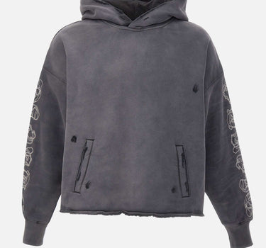 Felpa "HWT Gothic Outline Hoodie" M4104 HFBG425BLACK PURPLE BRAND 