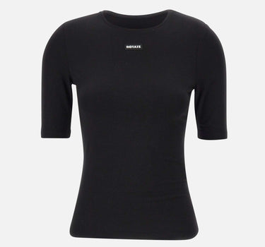 ROTATE "Shorts sleeves t-shirt" BLACK Donna 