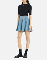ROTATE "Shorts sleeves t-shirt" BLACK Donna 