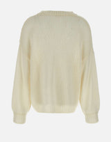 "Loose stitch crewneck" 24564 IVORY SOFT GOAT 