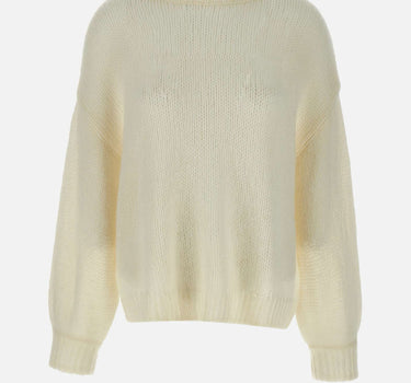 SOFT GOAT "Loose stitch crewneck" WHITE Donna 