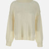 SOFT GOAT "Loose stitch crewneck" WHITE Donna 
