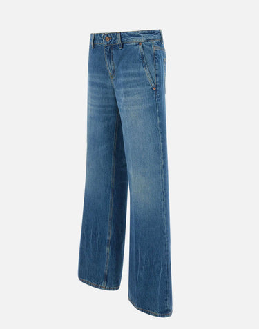 "Low Waist Straight Leg Jean" 1225DJE006499A INDIGO VICTORIA BECKHAM 