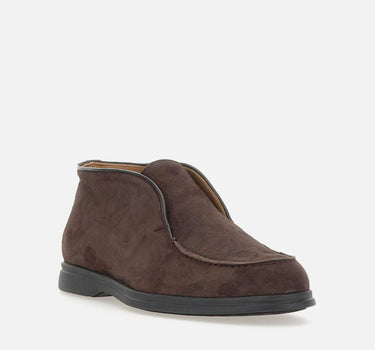 DUCA DEGLI ABRUZZI Polacchini "Leo" in pelle scamosciata BROWN Uomo 