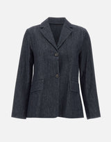 'S MAX MARA Blazer "Leone" BLUE Donna 
