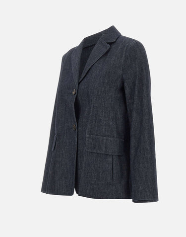 'S MAX MARA Blazer "Leone" BLUE Donna 