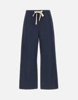 'S MAX MARA Pantalone in cotone con coulisse BLUE Donna 