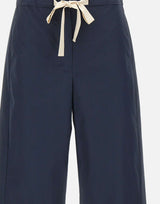 'S MAX MARA Pantalone in cotone con coulisse BLUE Donna 