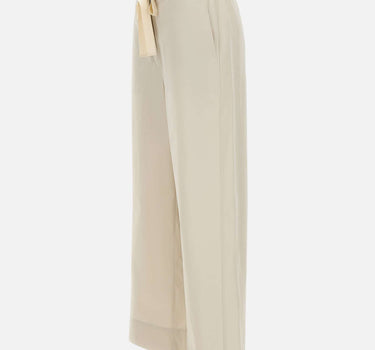 'S MAX MARA Pantalone in cotone con coulisse WHITE Donna 