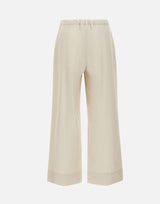 'S MAX MARA Pantalone in cotone con coulisse WHITE Donna 