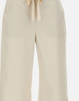 'S MAX MARA Pantalone in cotone con coulisse WHITE Donna 