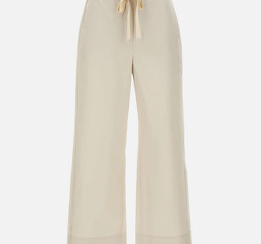 'S MAX MARA Pantalone in cotone con coulisse WHITE Donna 