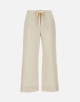 'S MAX MARA Pantalone in cotone con coulisse WHITE Donna 