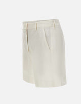 'S MAX MARA Shorts in stuoia di lino WHITE Donna 