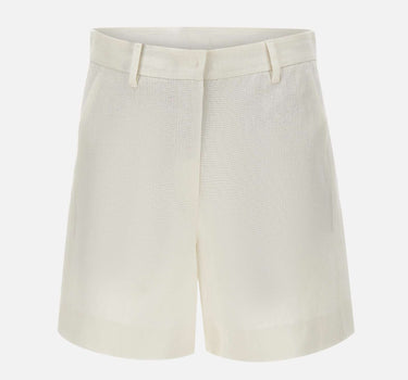 'S MAX MARA Shorts in stuoia di lino WHITE Donna 