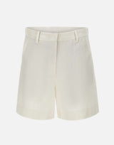 'S MAX MARA Shorts in stuoia di lino WHITE Donna 