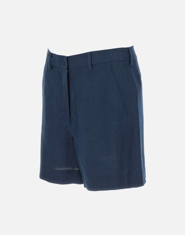 'S MAX MARA Shorts in stuoia di lino BLUE Donna 