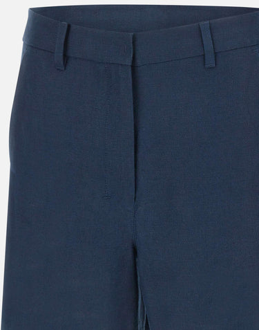'S MAX MARA Shorts in stuoia di lino BLUE Donna 