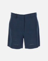 'S MAX MARA Shorts in stuoia di lino BLUE Donna 