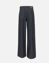 'S MAX MARA Jeans dritti in denim di cotone BLUE Donna 