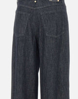 'S MAX MARA Jeans dritti in denim di cotone BLUE Donna 