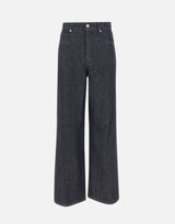 'S MAX MARA Jeans dritti in denim di cotone BLUE Donna 