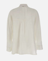 'S MAX MARA Camicia in tela di lino WHITE Donna 
